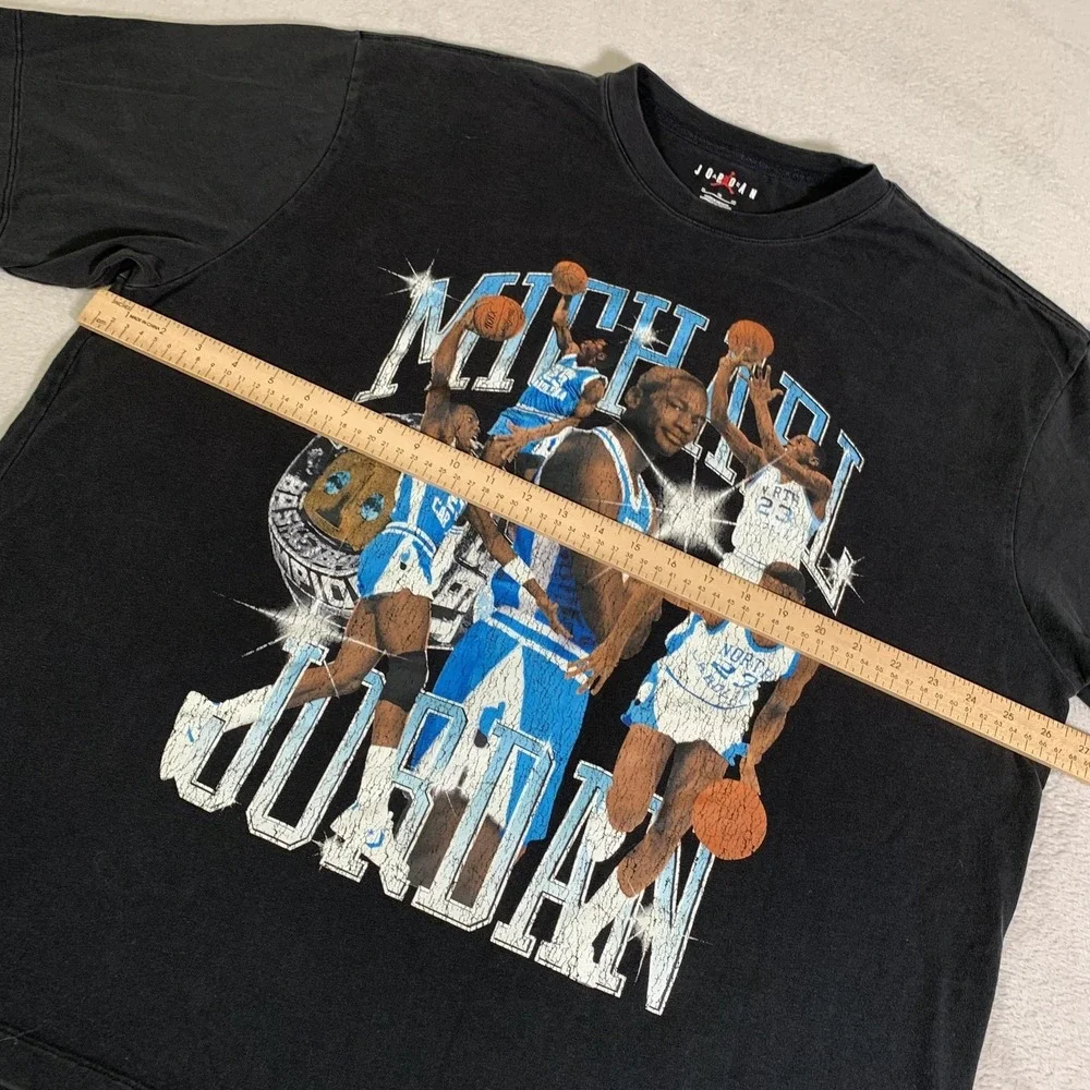 Jordan Michael Jordan Shirt Mens XL Black UNC Tar Heels Basketball Oversized Tee